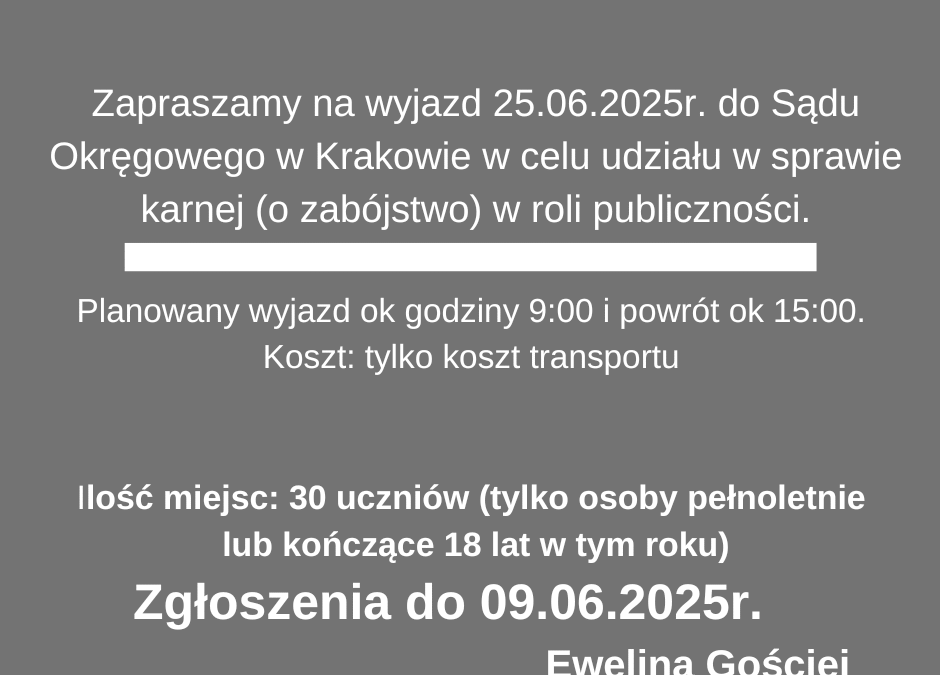 Wycieczka do Sądu Okręgowego